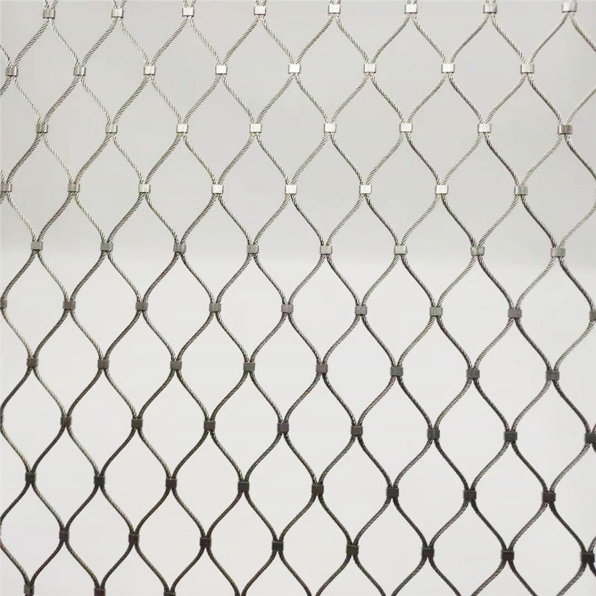 Stainless steel rope mesh X tend stainless steel net w/SS Ferrules for Rectangular