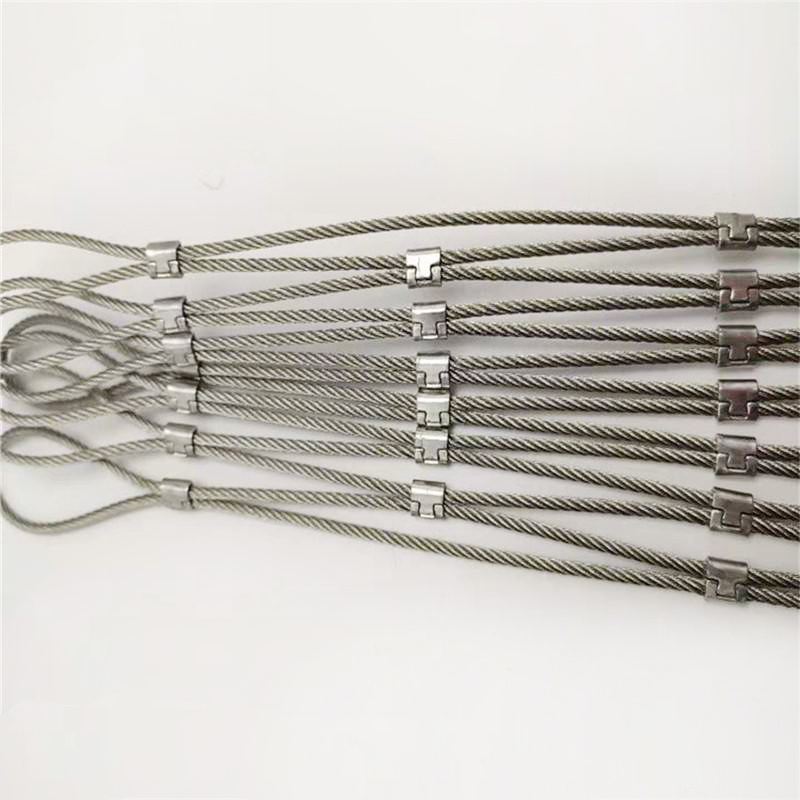 Stainless steel rope mesh X tend stainless steel net w/SS Ferrules for Rectangular