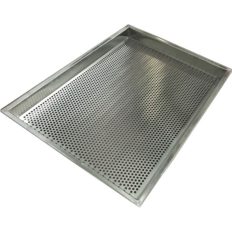 Food Grade Stainless Steel 304 316 Metal Perforated Punching Tray for Bread Baking Drying Dehydrator