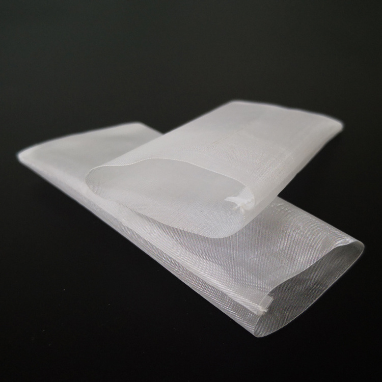 Food Grade 25 90 120 Micron Nylon Filter Mesh Bags Ultrasonic Welding Double Fold Stitching Customize Package