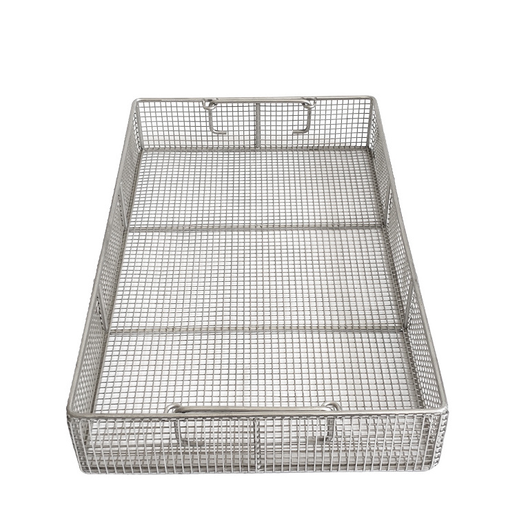 Manufacturers Custom Stainless Steel Metal Wire Mesh Cleaning Basket Sterilization Basket Food Storage Basket