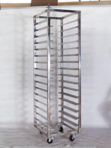 Custom 16 trays Assemble Stainless Steel Shelves Drying Cart Trolley