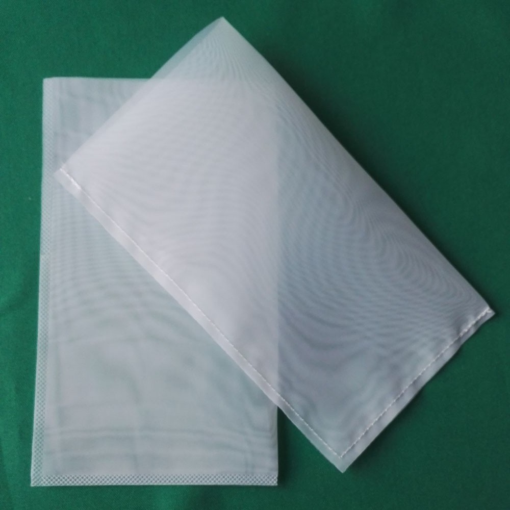 Food Grade 25 90 120 Micron Nylon Filter Mesh Bags Ultrasonic Welding Double Fold Stitching Customize Package