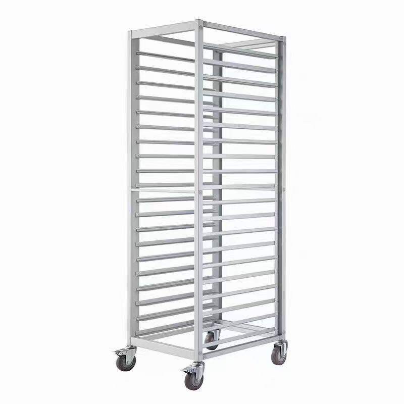 Custom 16 trays Assemble Stainless Steel Shelves Drying Cart Trolley