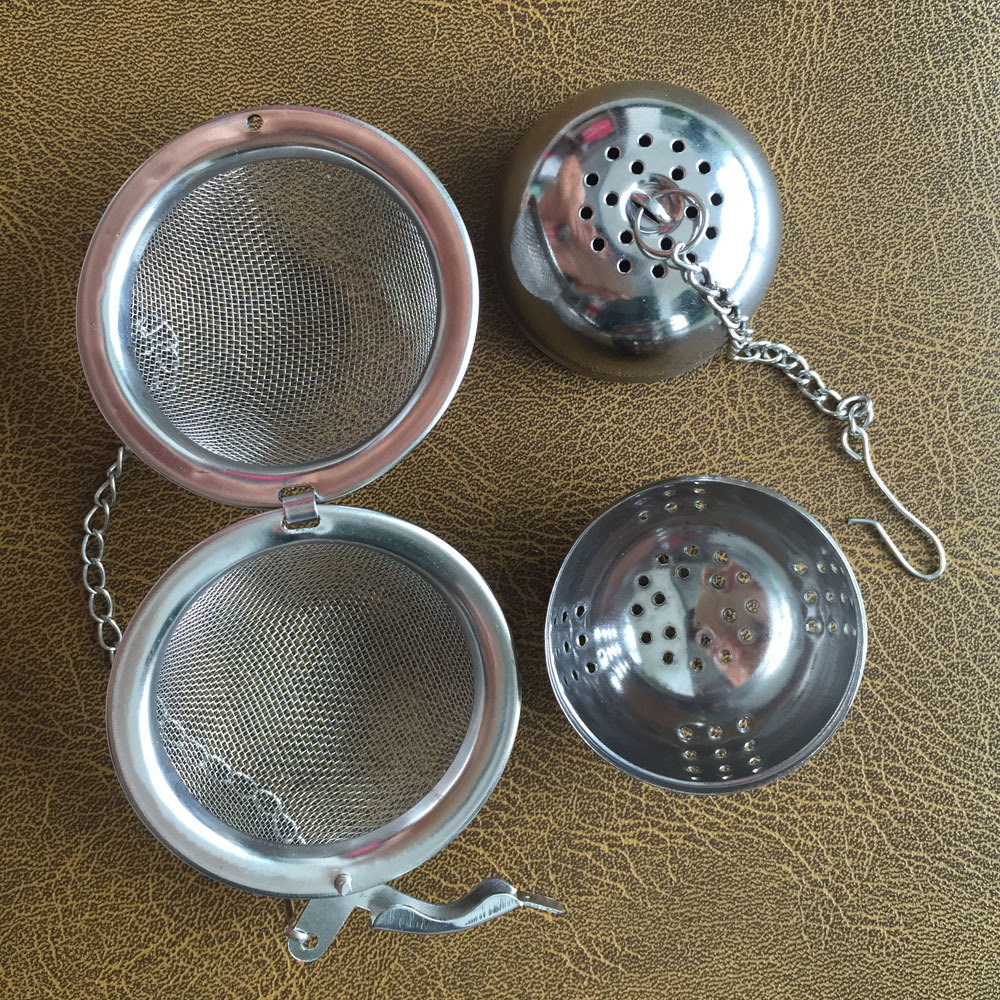 Stainless Steel Spoon Tea Leaves Herb Mesh Ball Infuser Filter Squeeze Strainer