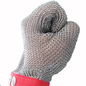 Wire mesh butcher stainless steel anti-cutting cut resistant metal gloves for cutting