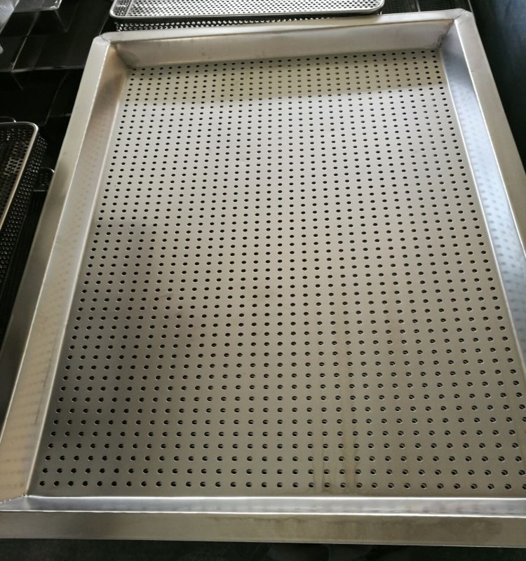 Stainless steel metal perforated flat baking tray