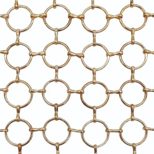 Decorative metal mesh chain drapery fabric fireplace metal coil mesh ceiling curtain cooper wire mesh