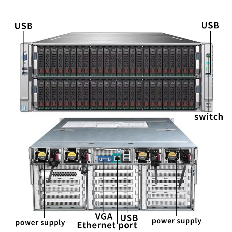 High Performance UniServer R6900 G3 G5  4U Rack Storage  Server AI Deep Learning  Server