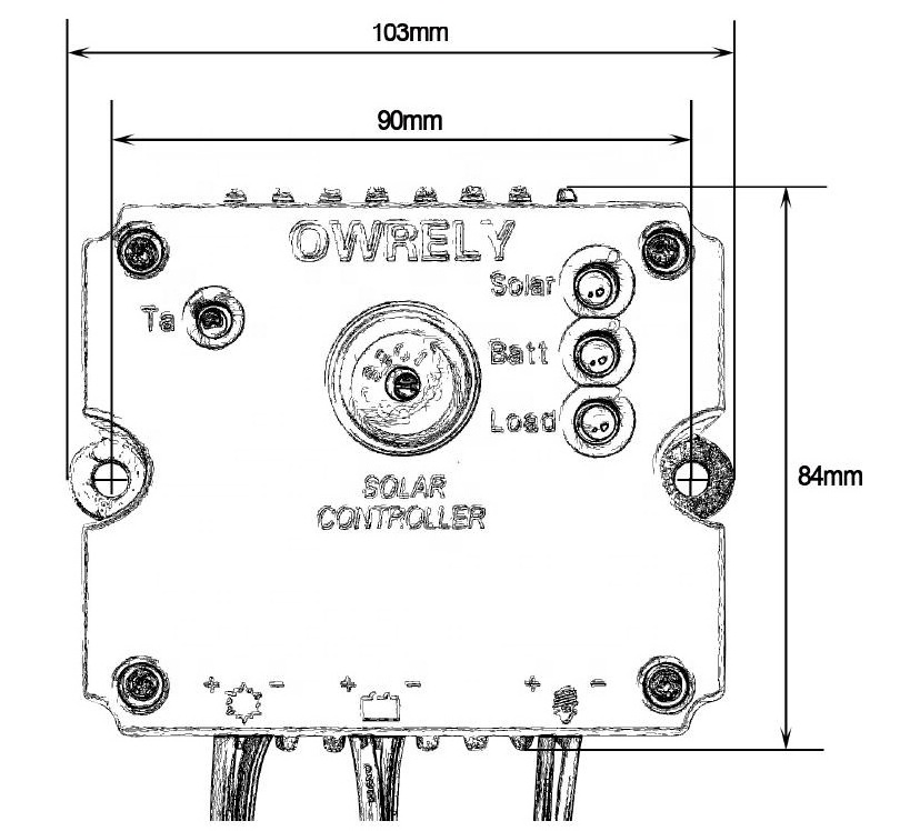 Owrely SC-6-12V-mini PWM Solar Charge Controller 6A for Solar Lighting