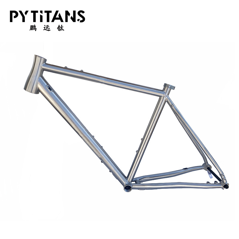 Factory wholesale support customization titanium alloy grovel bicycle frame by  pytitans