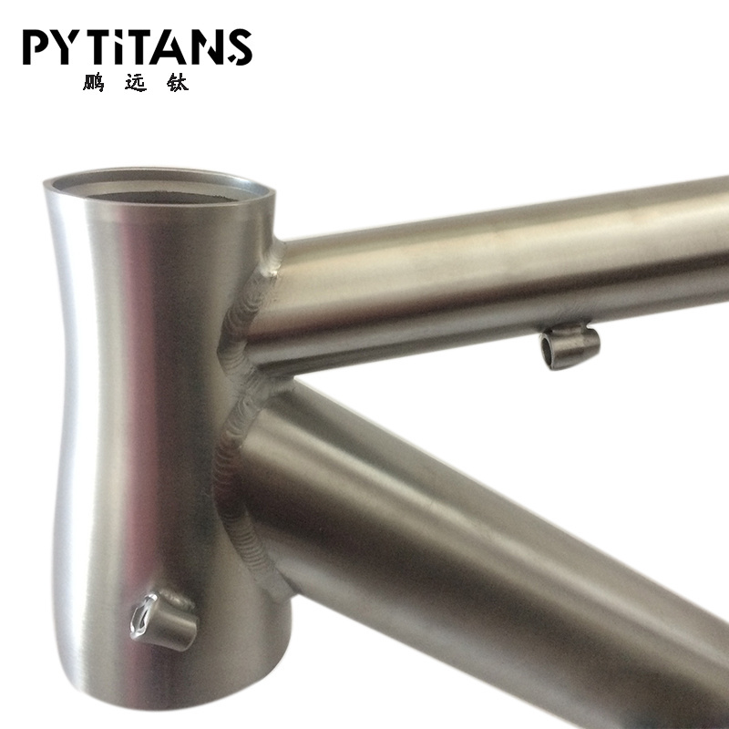 PYTITANS 700c titanium bike frame disc road for internal cable routing