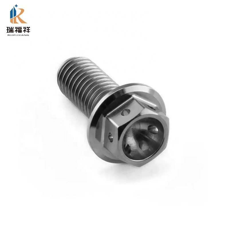 Motorcycle Titanium Bolts Torx Flanged Race Spec Head Screws with Holes Titanium Plated Screws Bolt