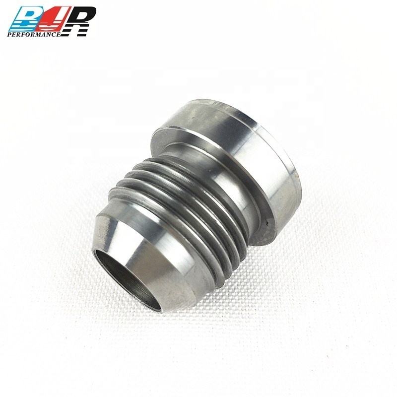 BJR Performance Parts Aluminum AN6 AN8 AN10 AN12 AN16 Male Weld On AN Fitting Bung Hose Adapter