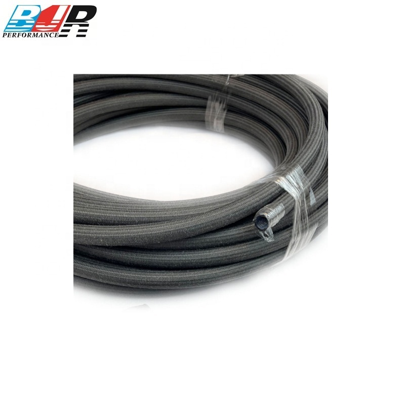 BJR Performance AN6 AN8 AN10 Reinforced Hose Black Lightweight Racing PTFE Hose