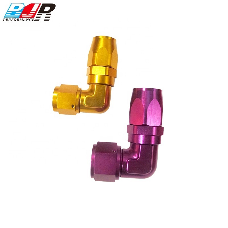 BJR High Quality Aluminum 90 Degree Forged Female AN Fitting Hose Connector