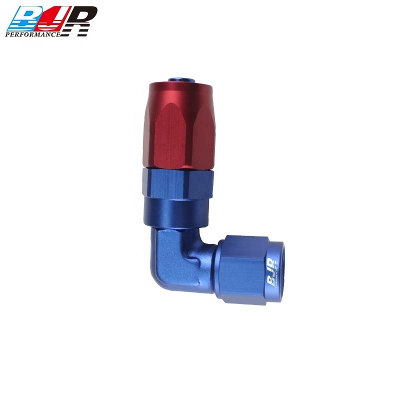 BJR High Quality Aluminum 90 Degree Forged Female AN Fitting Hose Connector