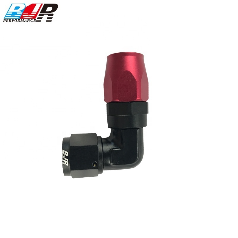 BJR High Quality Aluminum 90 Degree Forged Female AN Fitting Hose Connector