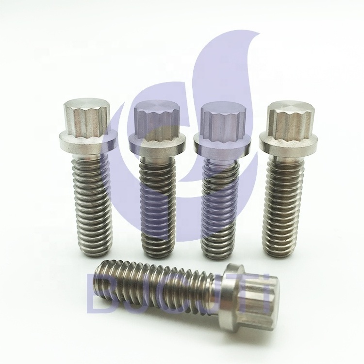 Hot sale GR5 Titanium 12 point flange bolt for automobile