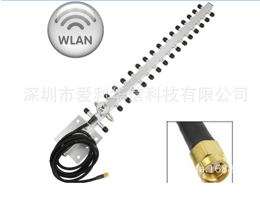 2400-2500MHZ high gain 25 directional Yagi antenna, WIFI antenna 2.4G antenna