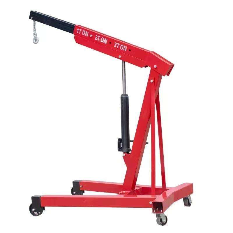 Heavy Duty Strong 2 Ton Folding Hydraulic Engine Crane Lifting For Auto Professional Maintenance