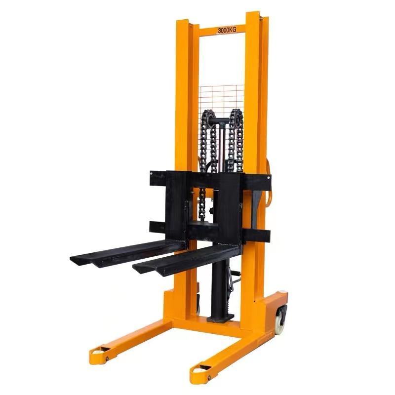 1Ton 2Ton 3Ton1.6M Manual Loading Hydraulic Forklift Stacker Reclaimer Folk Lift