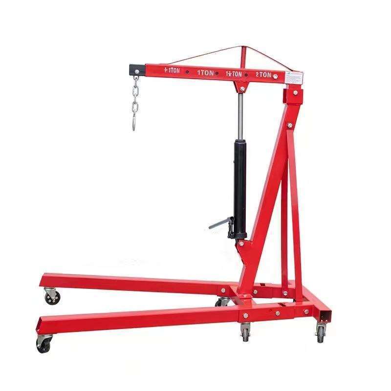 Heavy Duty Strong 2 Ton Folding Hydraulic Engine Crane Lifting For Auto Professional Maintenance