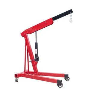 Shop Crane Mobile Engine Hoist Lifter Folding Small Engines Workshop Hydraulic Lift 2 Ton Car Crane