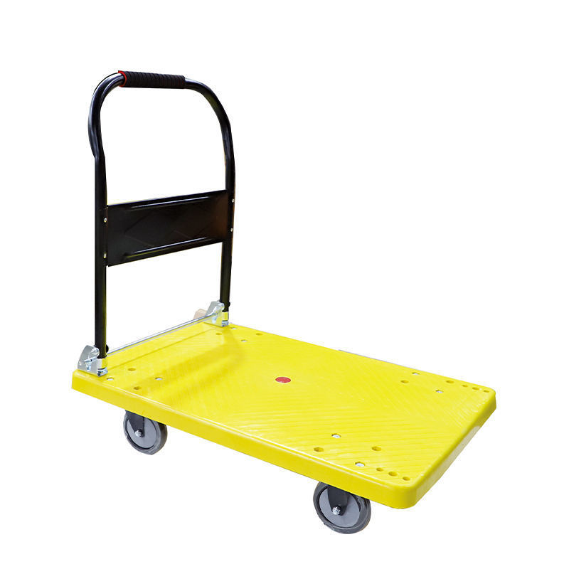 Wheel Barrow 60*90 Loading 300 Kg Plastic Platform Tool Trolley Folding Cart For Sale