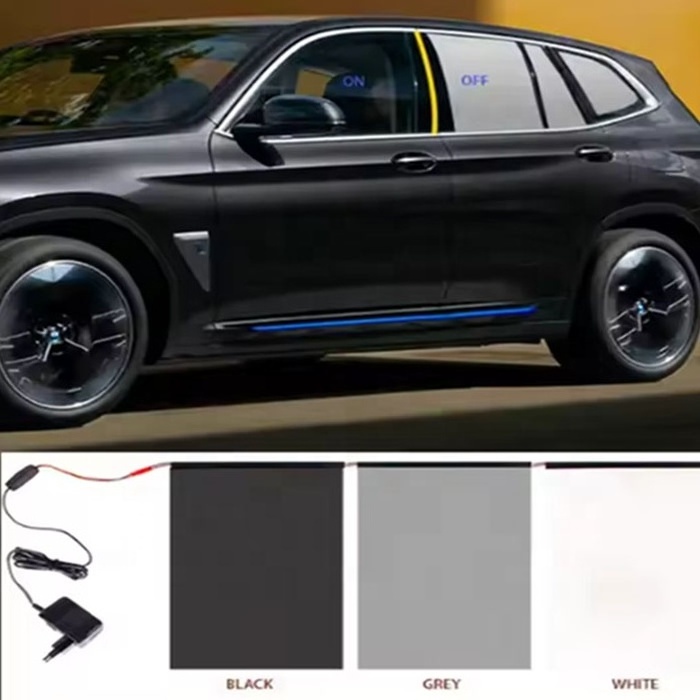 Mingtu Custom High Quality Electric Smart Self adhesive Switchable black smart glass film for car window tint