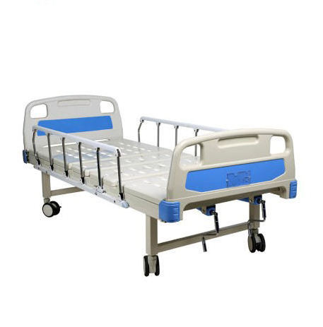 Factory price function adjustable medical manual  2 cranks manual care bed