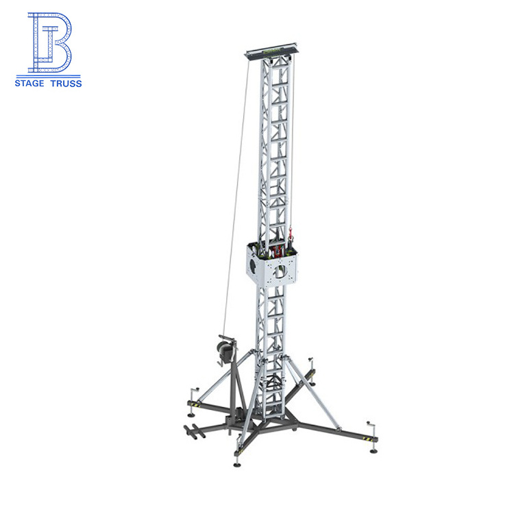 Sound system aluminum line array speaker layer truss lift tower display lift truss for sale