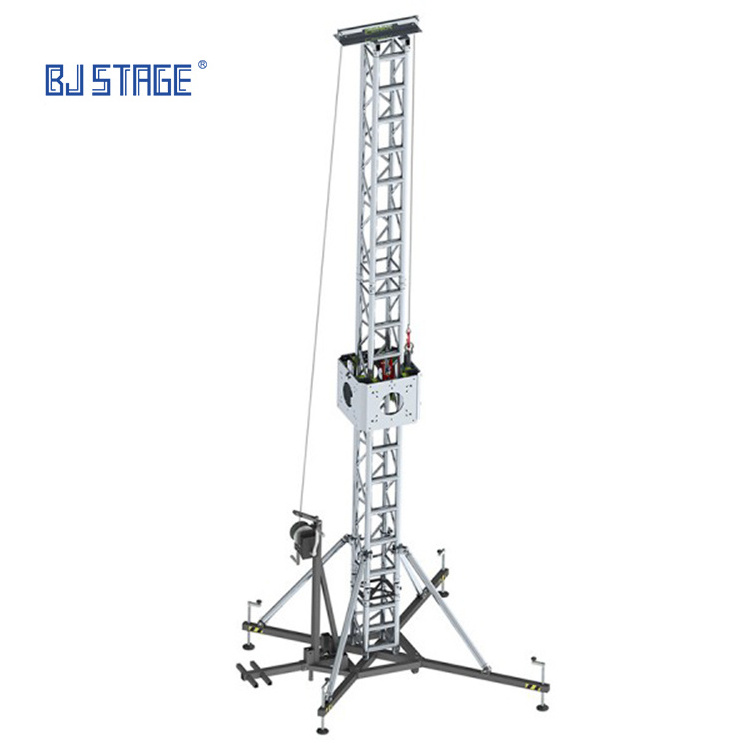 Aluminum line array speaker sound system lift tower display truss for sale