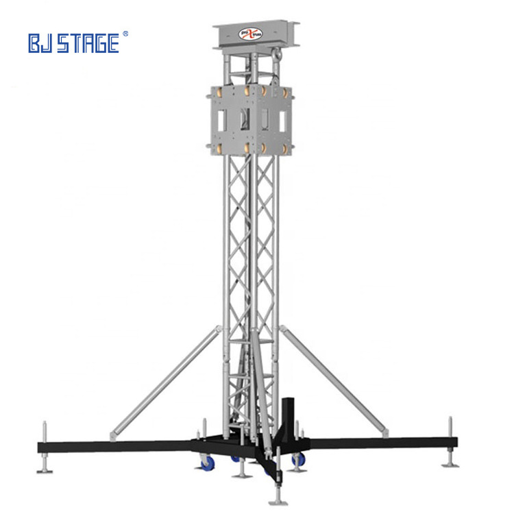 Customized sound system aluminum line array speaker  lift tower display truss for sale