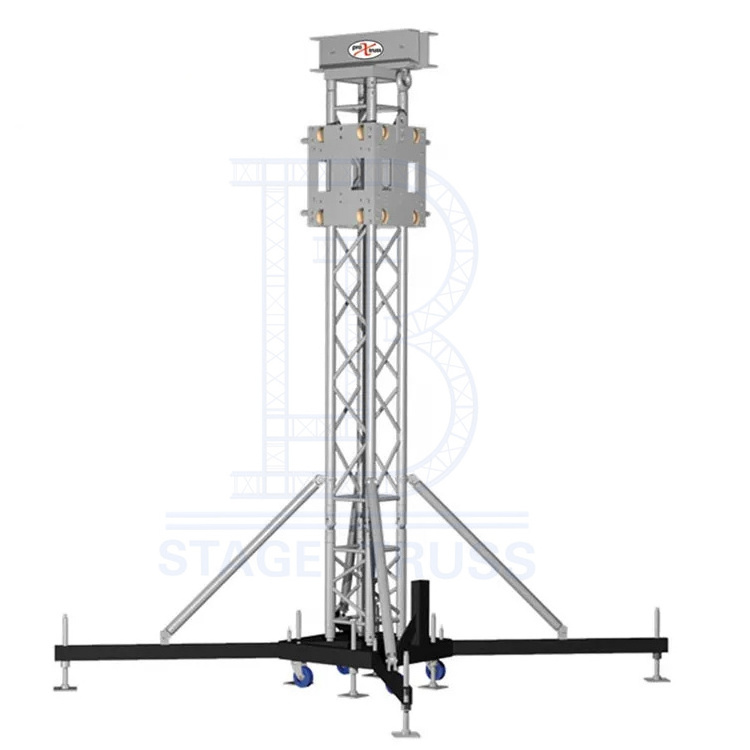 Aluminum adjustable tower truss lighting lift tower plus tower lifter support truss