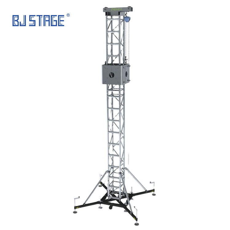 Customized sound system aluminum line array speaker  lift tower display truss for sale