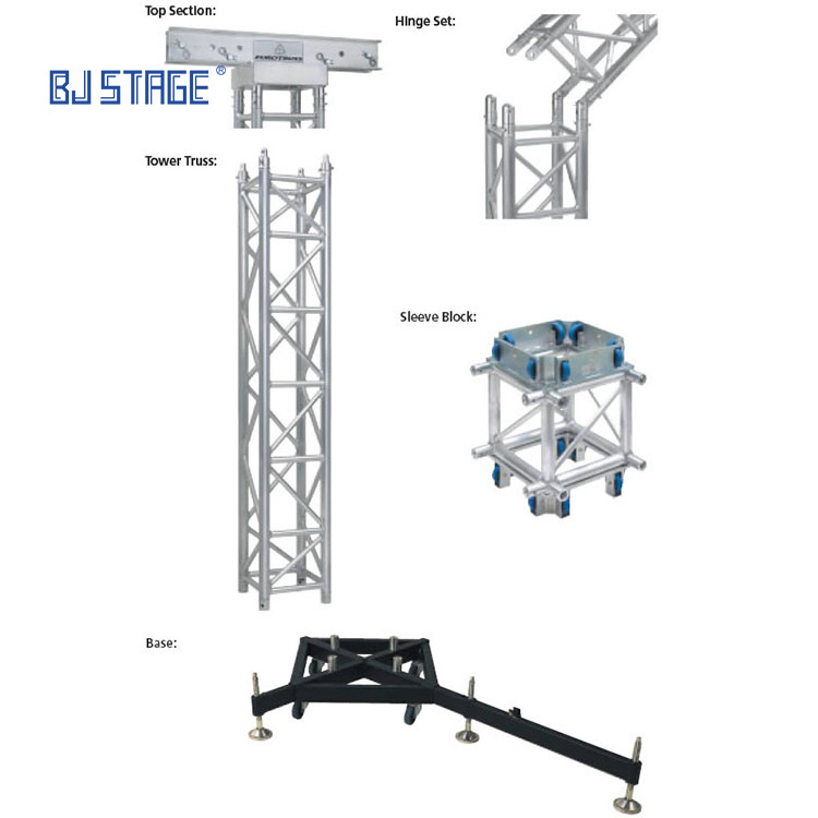 Customized sound system aluminum line array speaker  lift tower display truss for sale