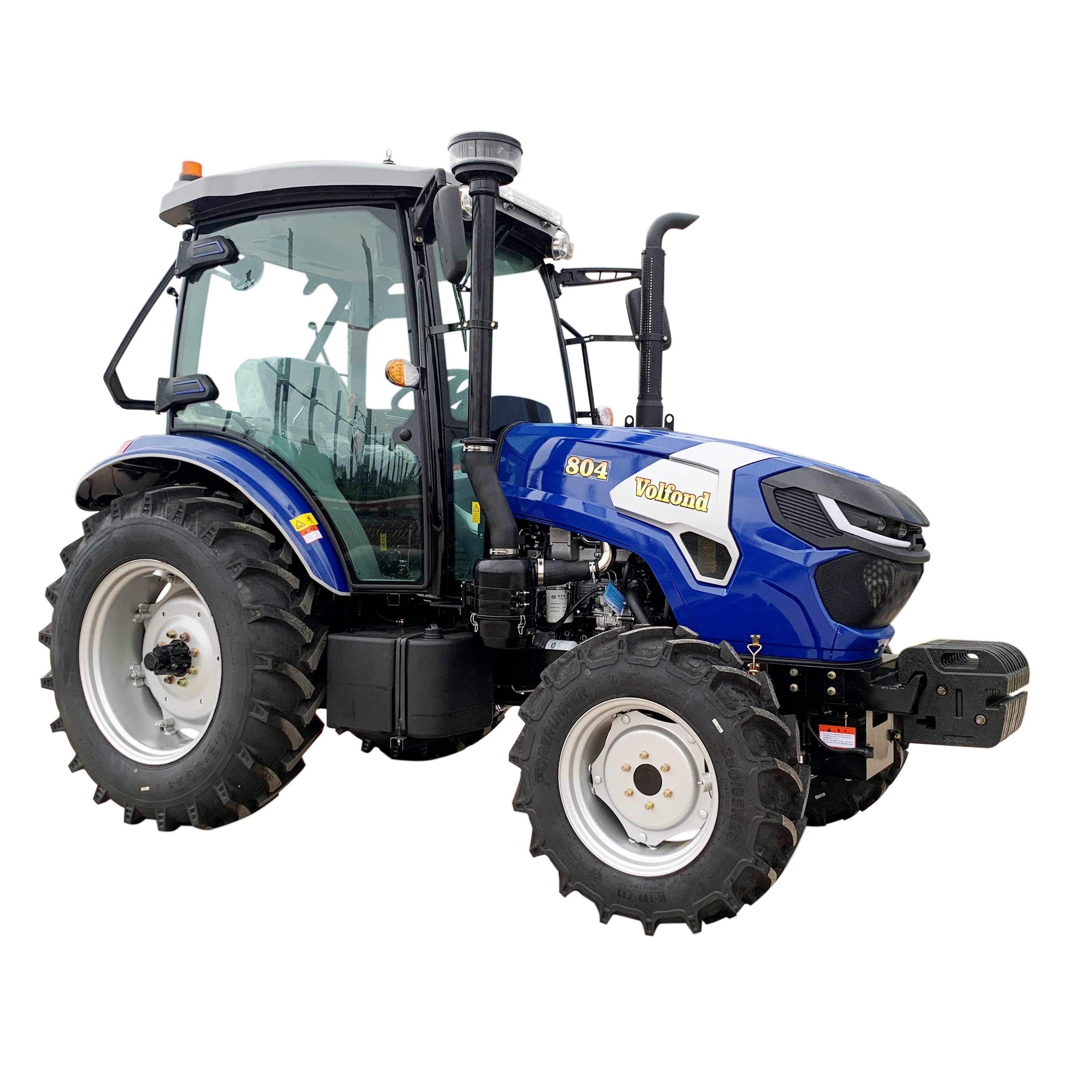 Hydraulic Outpt Wide Tyre High Quality 4X4 Wheel Multifunctional 80hp Farm Tractor With Front End Loader and Backhoe For Sale