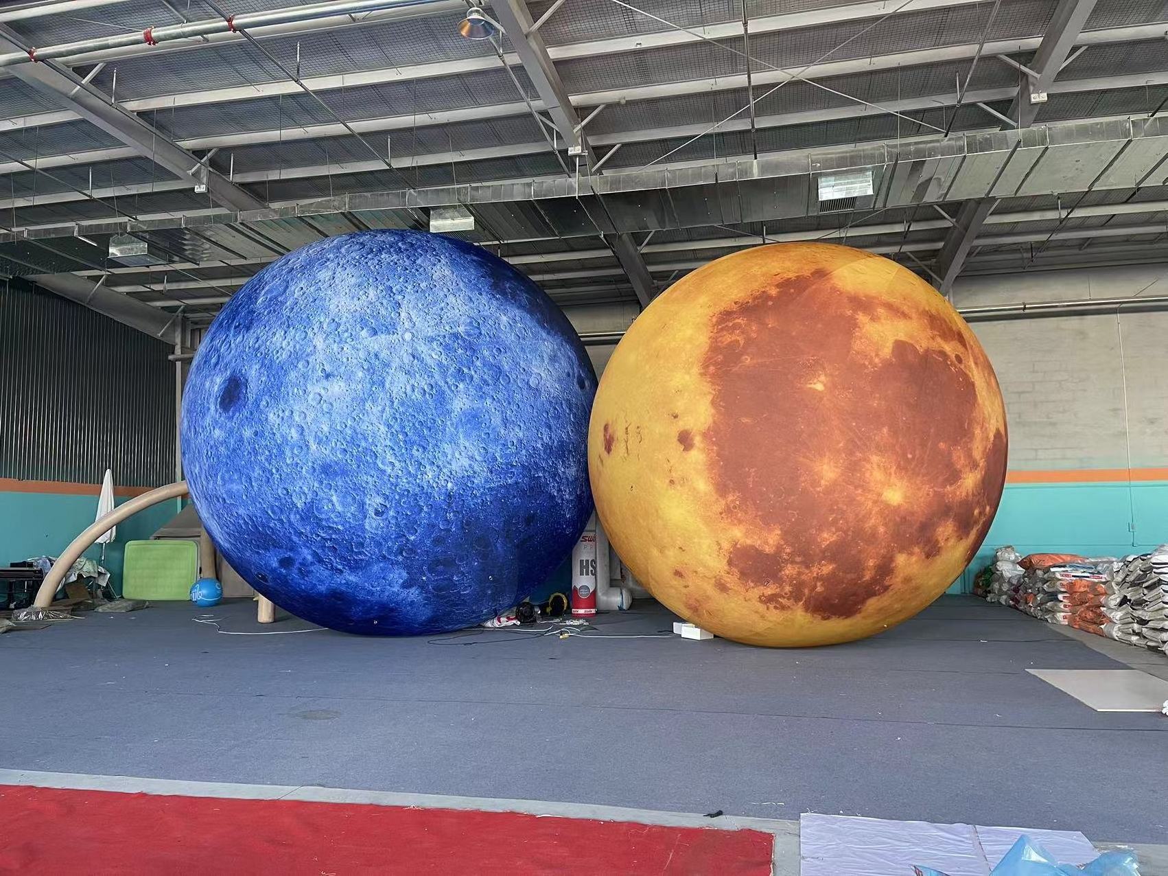 Decoration Giant Advertising Inflatable Moon Model Large Inflatable Moon Balloon with Led Light