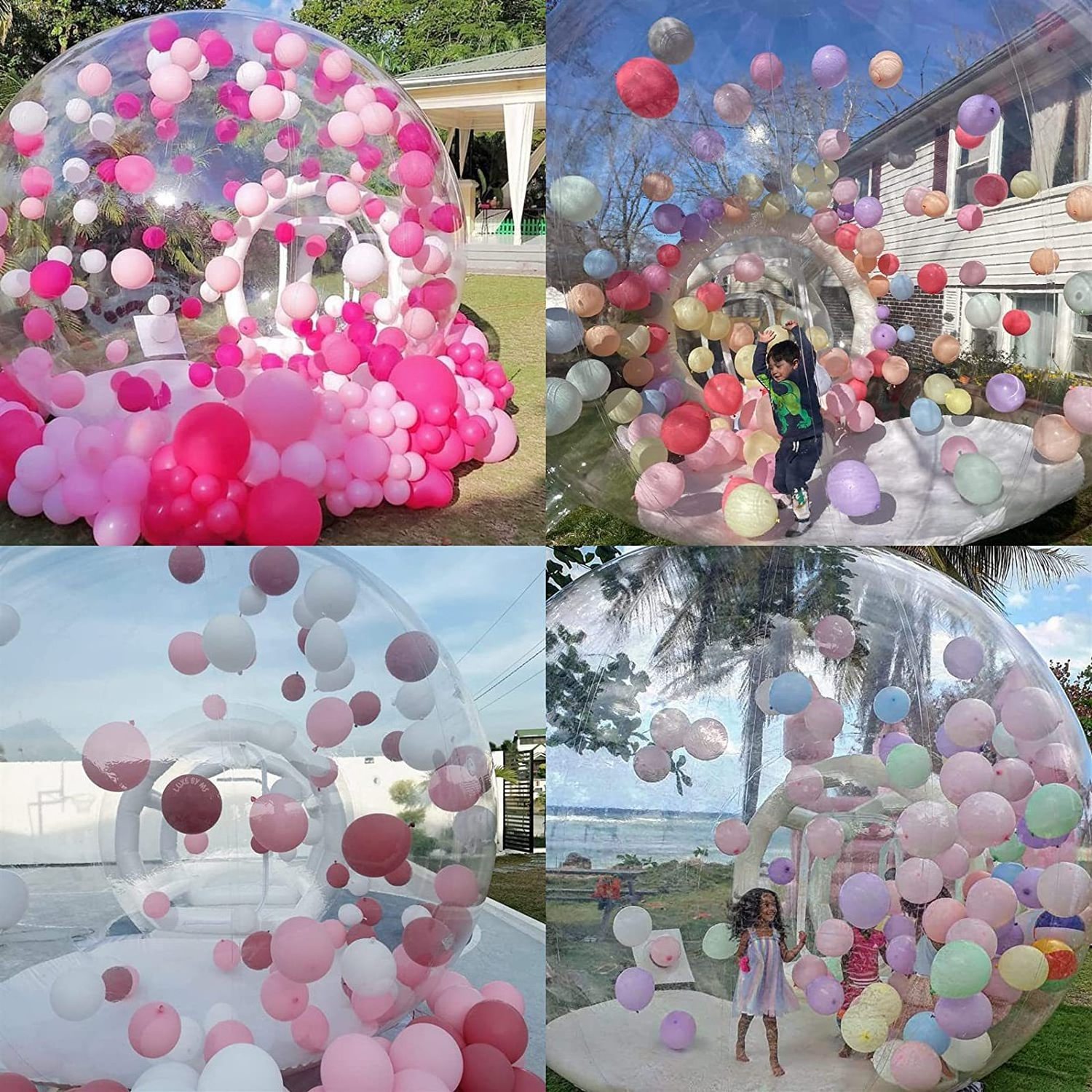 Dome Bubble Tent Transparent Inflatable Bubble Balloons House Kids Party Balloons Fun House Giant Clear Inflatable Crystal Igloo