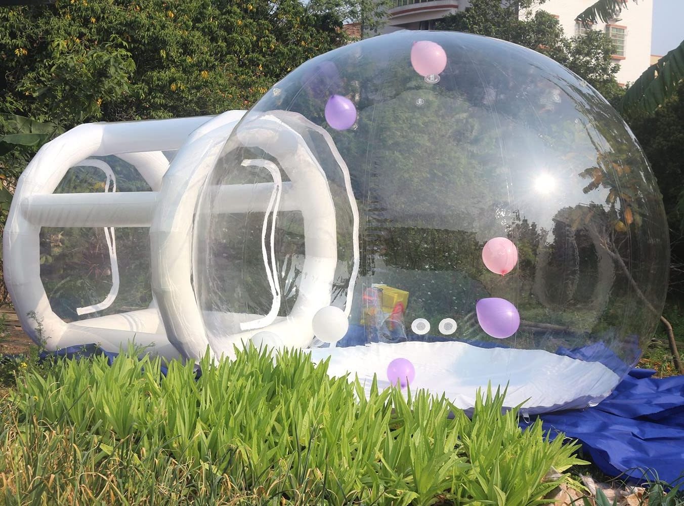 Inflatable Bubble Tent Transparent Igloo Dome Tent PVC Globe Clear Inflatable Bubble House for Outdoor Camping Wedding Party