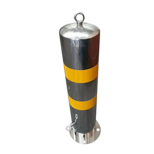 High-quality reflective stable stainless steel bollard