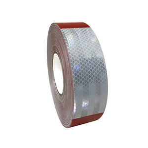 High Intensity Red and White Adhesive Safety Conspicuity Reflector Tape Waterproof Safety Tape Reflective Tape For Truc