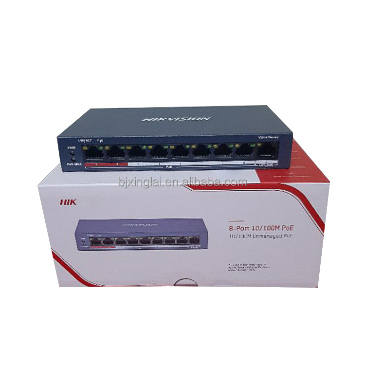 300m Long Range PoE Transmission 8 Port Fast Ethernet Unmanaged POE Switch DS-3E0109P-E/M