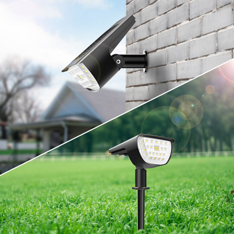 Solar Spot Lights Outdoor Waterproof, 3 Lighting Modes Solar Landscape Lights for Outside LED Garden 75 ABS IP65 270 -15 - 60