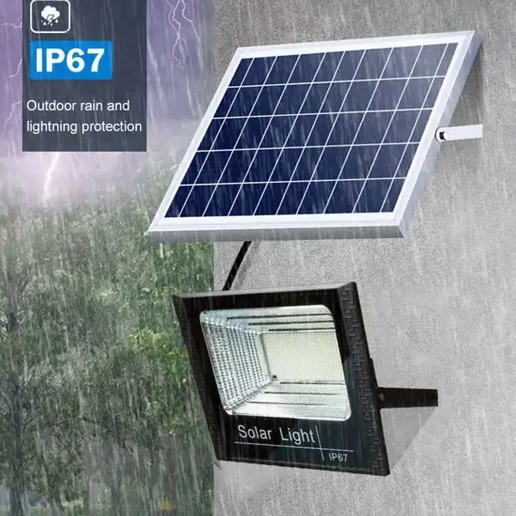 100W 200W 300W outdoor high brightness waterproof solar courtyard intelligent induction light LED solar garden projection light