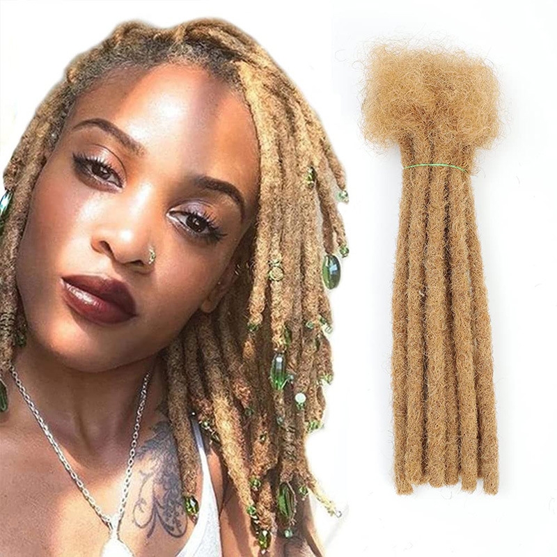 2024 New  Handmade Dreadlocks Crochet Braid Hair Afro Kinky  Synthetic Hair Extensions for Black Woman