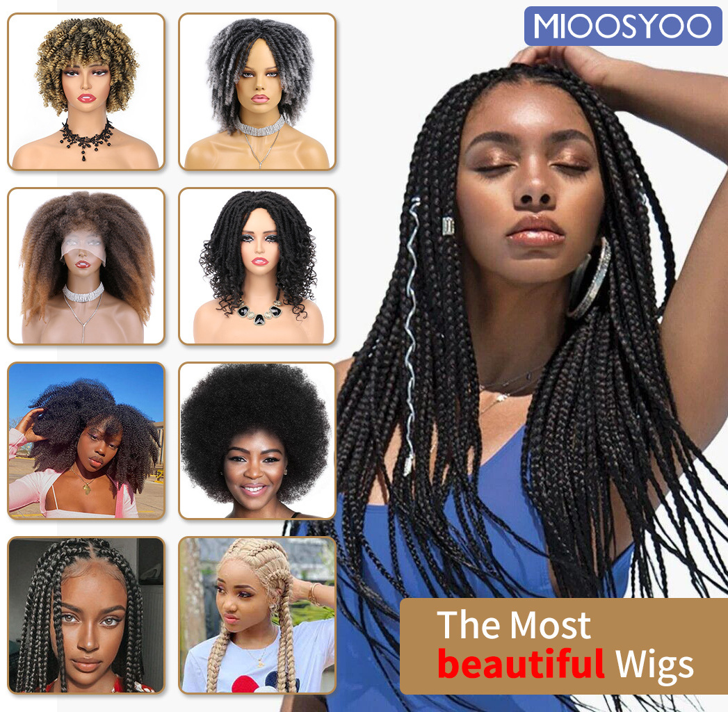 New Arrival 8 inch Dreadlocks Wig Black African Short Synthetic Crochet Braid Hair Wig