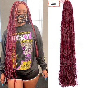 Wholesale 36 Inch Long Goddess Faux Locs Crochet Braid Synthetic Pre-Loope New Soft Locs Crochet Hair for Black Women Soft locs