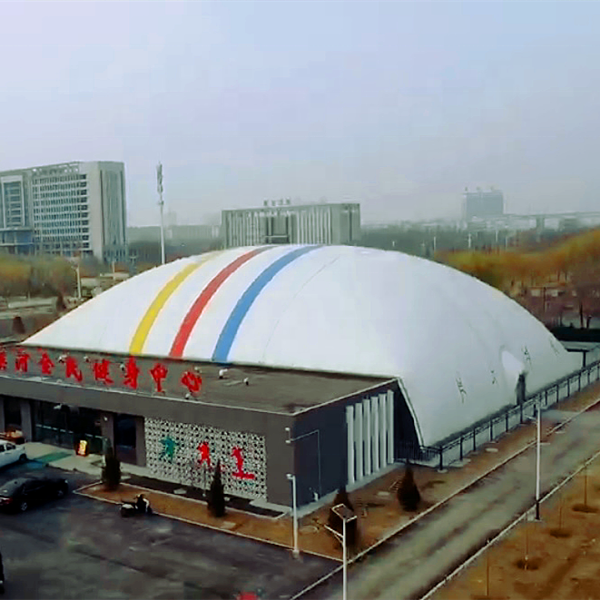 Inflatable swimming pool dome membrane structure gym membrane structure air dome factory